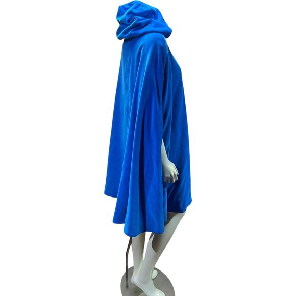 Royal Azure Velvet Hooded Cape with Satin Lining - Picture 11 of 15